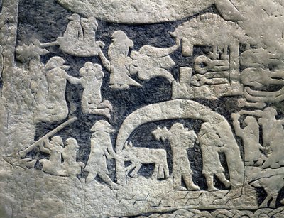 Detail of the legend of Valhalla, from the Isle of Gotland by Viking